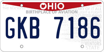 OH license plate GKB7186