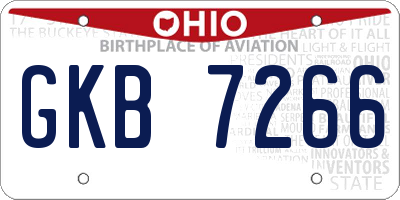 OH license plate GKB7266