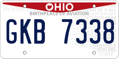 OH license plate GKB7338