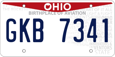 OH license plate GKB7341