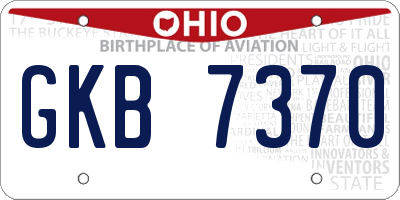 OH license plate GKB7370