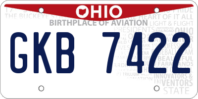 OH license plate GKB7422