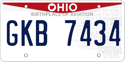 OH license plate GKB7434