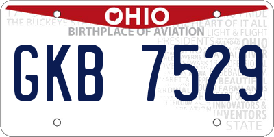 OH license plate GKB7529