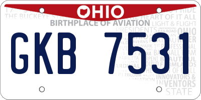 OH license plate GKB7531