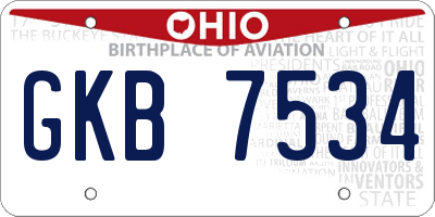 OH license plate GKB7534