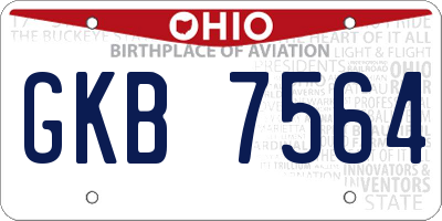 OH license plate GKB7564
