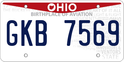 OH license plate GKB7569
