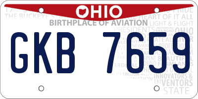 OH license plate GKB7659