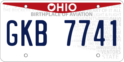 OH license plate GKB7741