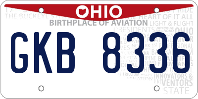 OH license plate GKB8336