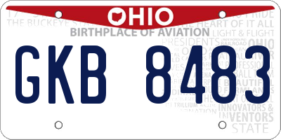 OH license plate GKB8483