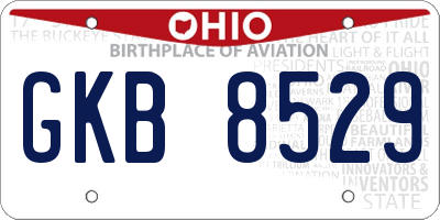 OH license plate GKB8529