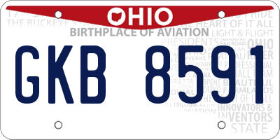 OH license plate GKB8591