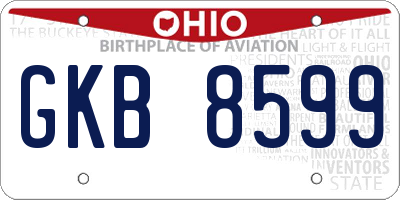 OH license plate GKB8599
