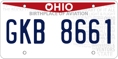OH license plate GKB8661