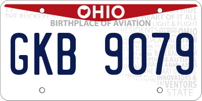 OH license plate GKB9079