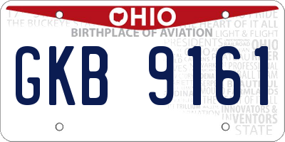 OH license plate GKB9161
