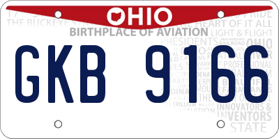 OH license plate GKB9166