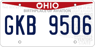 OH license plate GKB9506