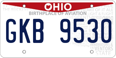 OH license plate GKB9530