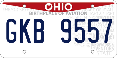 OH license plate GKB9557