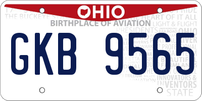OH license plate GKB9565