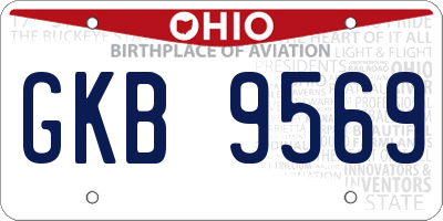OH license plate GKB9569