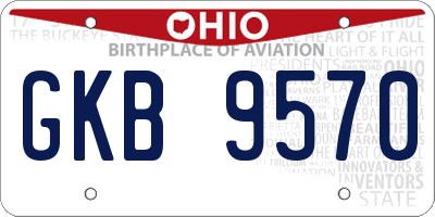 OH license plate GKB9570
