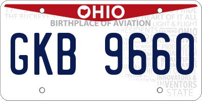 OH license plate GKB9660