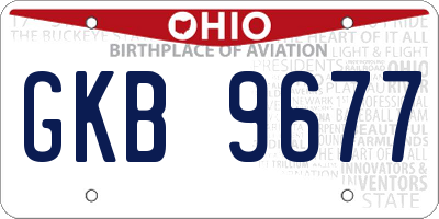 OH license plate GKB9677