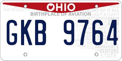 OH license plate GKB9764