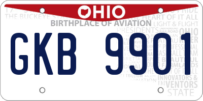 OH license plate GKB9901