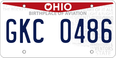 OH license plate GKC0486