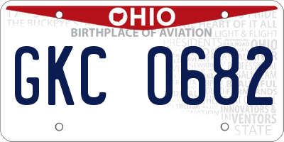 OH license plate GKC0682