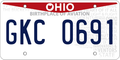 OH license plate GKC0691