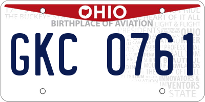 OH license plate GKC0761