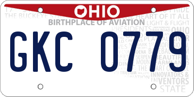 OH license plate GKC0779