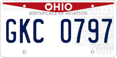 OH license plate GKC0797