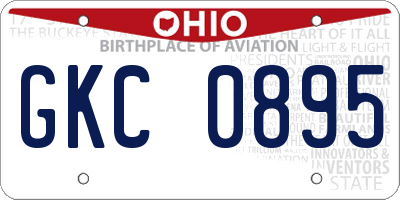 OH license plate GKC0895