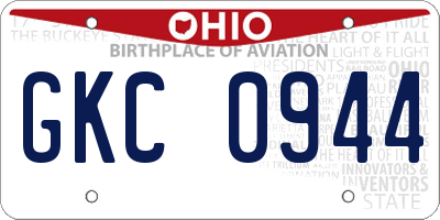 OH license plate GKC0944
