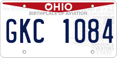 OH license plate GKC1084