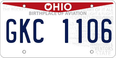 OH license plate GKC1106