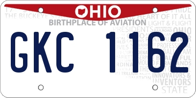 OH license plate GKC1162