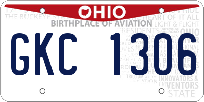OH license plate GKC1306