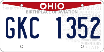 OH license plate GKC1352