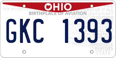 OH license plate GKC1393