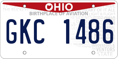 OH license plate GKC1486