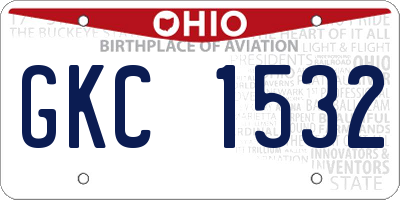 OH license plate GKC1532