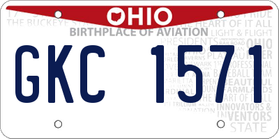 OH license plate GKC1571